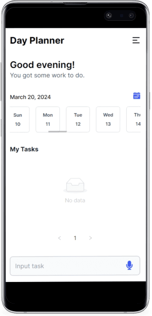 Day Planner App mobile image